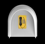 Durable Rustproof Wall Mounted Telephone Booth For Airport / Chemical Plants