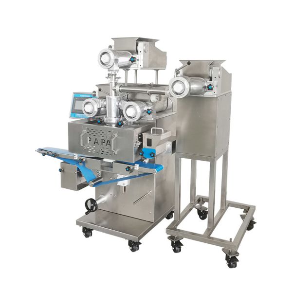 China P188 Four Hoppers Encrusting Machine for 3-Fillings Ball and Multi-Layer Products with 220V Voltage and 400kg Weight factory