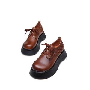 China S117 Huizu beautiful women shoes autumn 2020 new front style lace women's shoes autumn fashion British style women's factory