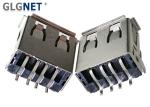 Single Port USB Female Connector USB 2.0 A Type 4 PIN 90 Degrees