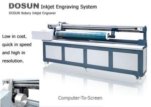 China Digital Inkjet Rotary Engraving Machine , High Precision Textile Engraving equipment factory