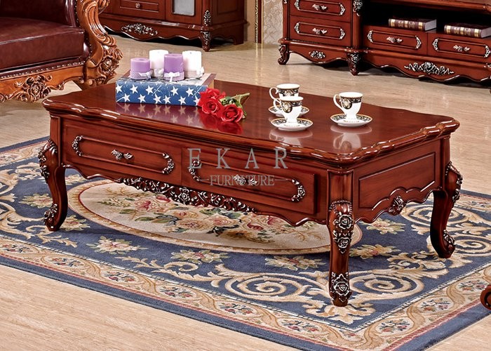 classic wooden Square coffee table
