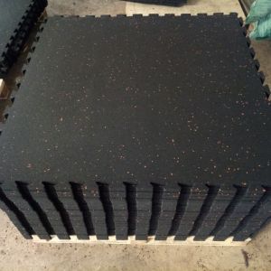 1000X1000X15mm Interlocking Rubber Mat Puzzle Edge Interlocking Fitness Mats
