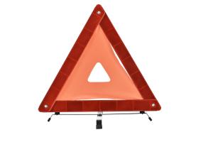 China Iron Material Car Warning Triangle 348g Gross Weight With Deep Red Color factory