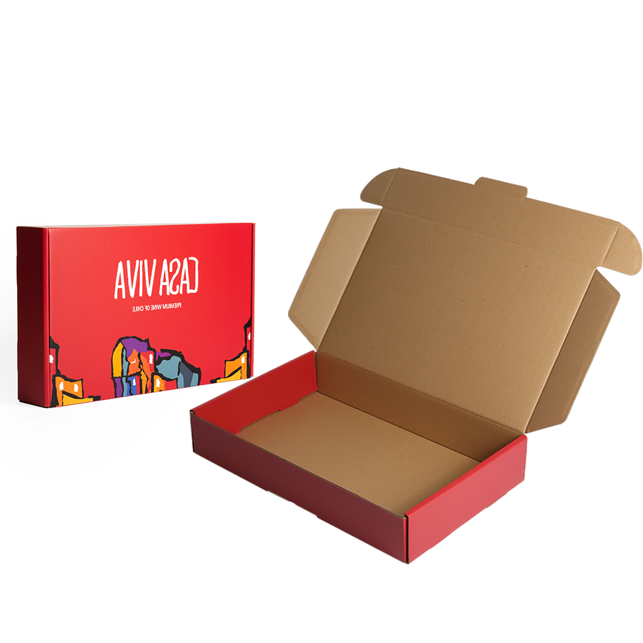 Small Cardboard Boxes Custom Offset Printing Red Cardboard Gift Box For Clothing