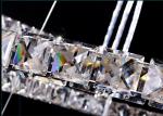Diamond Crystal Chrome Mirror Finish 64W Stainless Steel Modern Ring Light