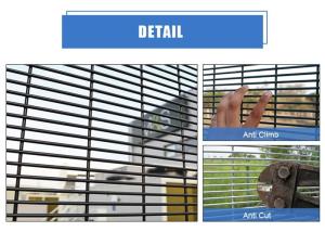 China Green 1.2-6m 358 Anti Climb Mesh Panel Welded For Factory factory