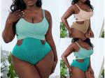 Bikini Plus Womens Bathing Suits Color Matching Conjoined