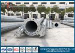 Steel Hot Dip Galvanized Electrical Power Pole For Transmission Line Project