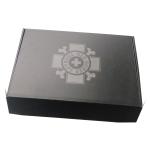 Custom Black Clothing Rigid Cardboard Corrugated Boxes For Packaging