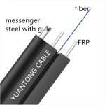 Black LSZH Aramid Yarn Ftth Indoor Drop Cable , 1 Core Gjxh Cable