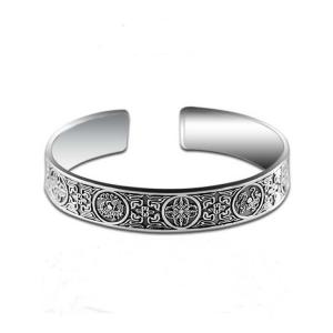 China Retro Sterling Silver Cuff Bangle Bracelet for Men and Women (XH056470W) factory
