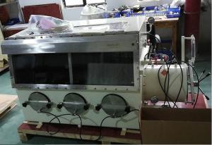China Inert Gas Vacuum Glove Box With 3 Glove Ports And PMMA Window MTSTX3 factory