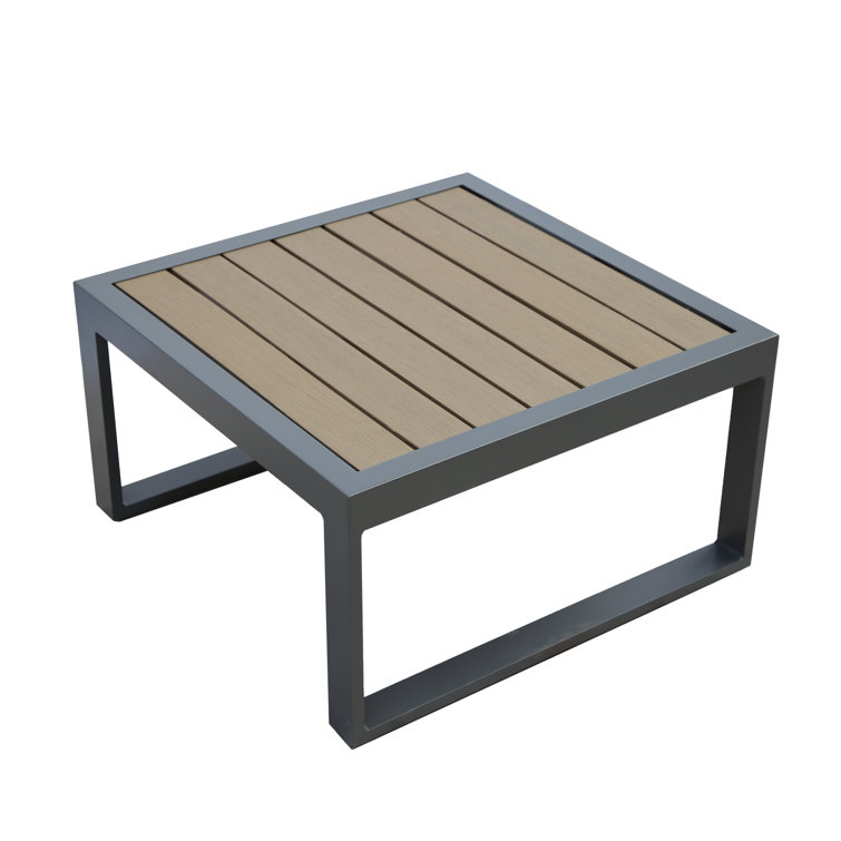 Garden Set AJUNION L Shape Sectional Sofa with UKFR Cushion and Aluminum Frame