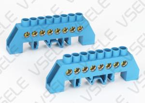 China Card Rail Busbar Terminal Block / Carrier Brass Busbar Connector Block factory