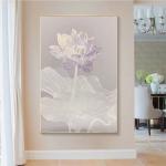 Modern Textured Canvas Oil Painting 6 Color Print Method Hand Painted Flower