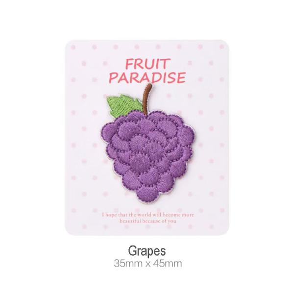 Whimsical Grape Badge Personalized Iron-OnEmbroidery Patches for Decor To Spread