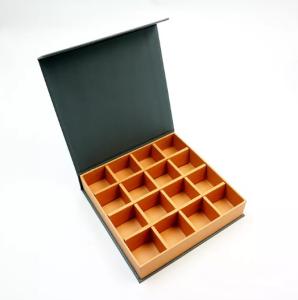 China Gift Snack Candy Retail Chocolate Packing Box Magnetic Closure With Dividers factory