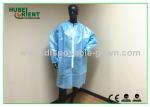 Blue Water Resistance Disposable Long Sleeve Lab Coat With Comfortable Feeling