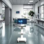 Dental Hospital Equipment Computer Mobile Dental Cart Mobile Hospital Trolley