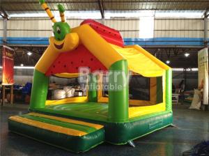 China Durable Caterpillar Castle Kids Inflatable Bouncers For Backyard / Playground factory