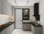 Timeless Stainless Steel Kitchen Cabinet With Dark Green Quartz Countertop And