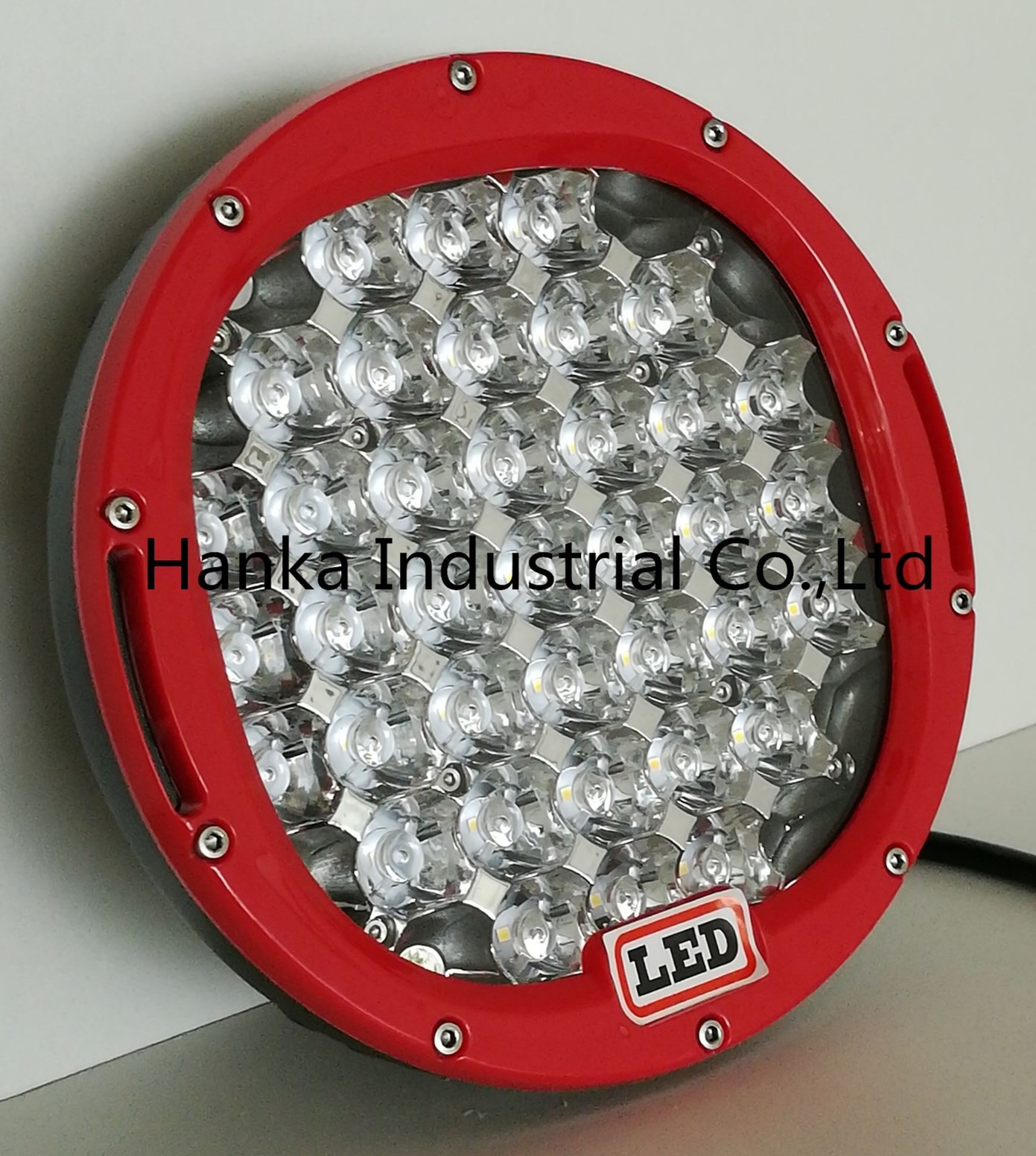185W 9 Inch Led Car Spotlights IP 68 Round Led Spot Light Fixtures For Optional Color Black, Red, Bule, Yellow