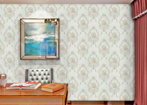 China Damask Interiors Europe Wallpaper , Soundproof British Style Wallpaper with Embossed Surface factory
