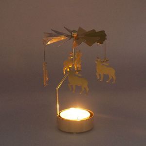 Buy cheap Christmas Santa Claus Snowman Deer Rotary Spinning Carousel Swivel Tealight from wholesalers