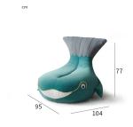 Alone Luxury Living Room Furniture Whale Sofa blue color 95X104X77 CM