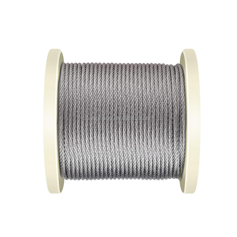 Stainless Steel Aircraft Cable T316 7x7 Steel Cable Ropes for Decking Railing System 7*7 1/8" Wire Rope Diameter 1/4 inch