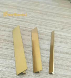 China Golden Coated Stainless Steel Tile Trim POSCO Material T Shape factory