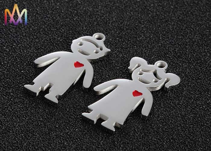 OEM Steel Color Figure Shape Engraving Charm Pendant