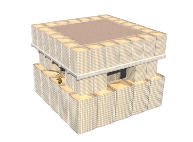 Defensive Bastion 50 × 50 mm Gabion Barrier For Military Defense And Flood Protection