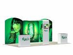 Fire Resistance Trade Show Booth Displays Washable Easy Set Up Combination