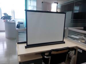 China Portable Motorized 40&quot; Projection Screens Fabric , Hd Projector Screen factory