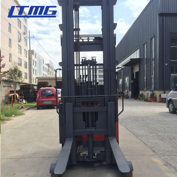 seated 2ton electric reach truck stacker forklift with 7.2m height side shifter