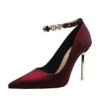 608-33 Fashion Pointed Shallow Mouth High Heels With Thin Sandals, Sexy Stiletto