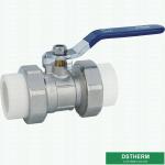 Ppr Brass Double Union Ball Valve 110mm Water Flow Control Valve For Project