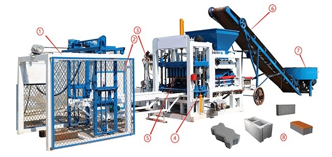 Paver Concrete Brick Making Machine Vibration Pressure Hollow/Solid 850*550*20mm