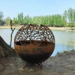 80cm Rusted Steel Fire Pit Outdoor Metal For Patio