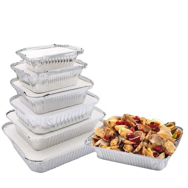 China Eco-Friendly Aluminum Foil Lunch Box for Home Cooking and Food Storage Solutions factory