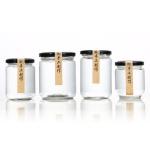 350ml 450ml Honey Glass Packaging Jars With Metal Lid