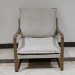 Upholstered Solid Wood Chair Leisure Lounge Chair for Living Room W71*D91*H76cm