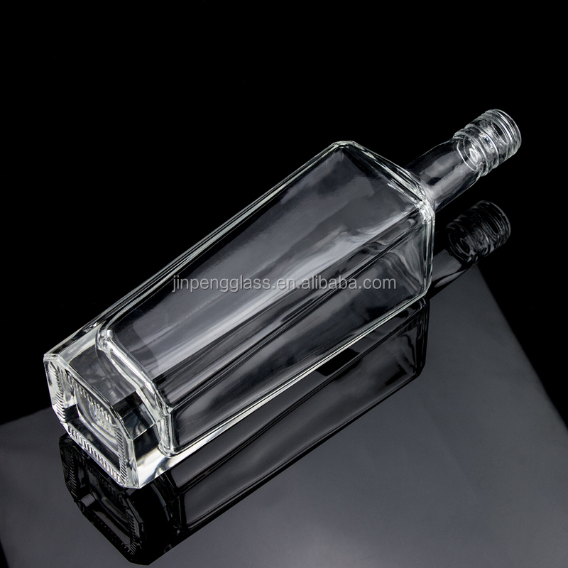Flint Glass 500ml 750ml 1000ml Special Shaped Empty Bottle for Vodka Whisky Gin Rum