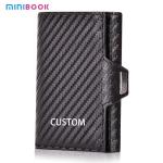 PU Custom Trifold Leather Wallet RFID Blocking Men's Card holder Business Credit