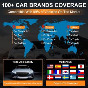 Xtruck 819 OBD2 Diagnostic Tool with 9 Major Protocols Support 2.8-inch IPS