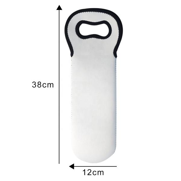 Custom Sublimation Wine Bag Portable Insulated Neoprene Bottle Sleeve Wine Bottle Tote
