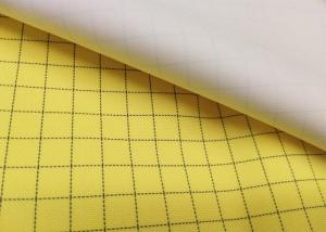 China 5mm Grid Yellow Anti Static Fabric For Industy UnderWear factory