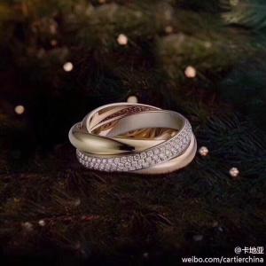 China 3in1 925 Sterling Silver Rings 18K Gold Micro Zirconia Inlay for Wedding factory